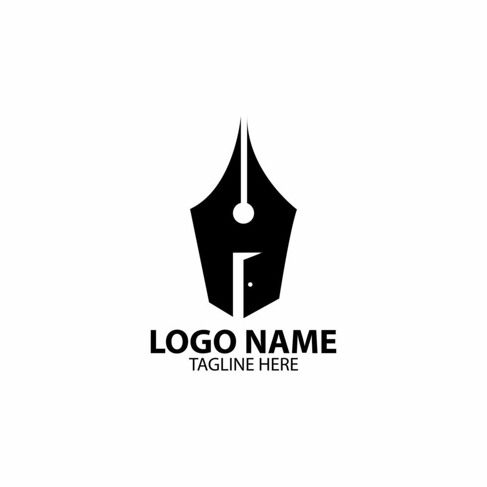 door writer logo design vector