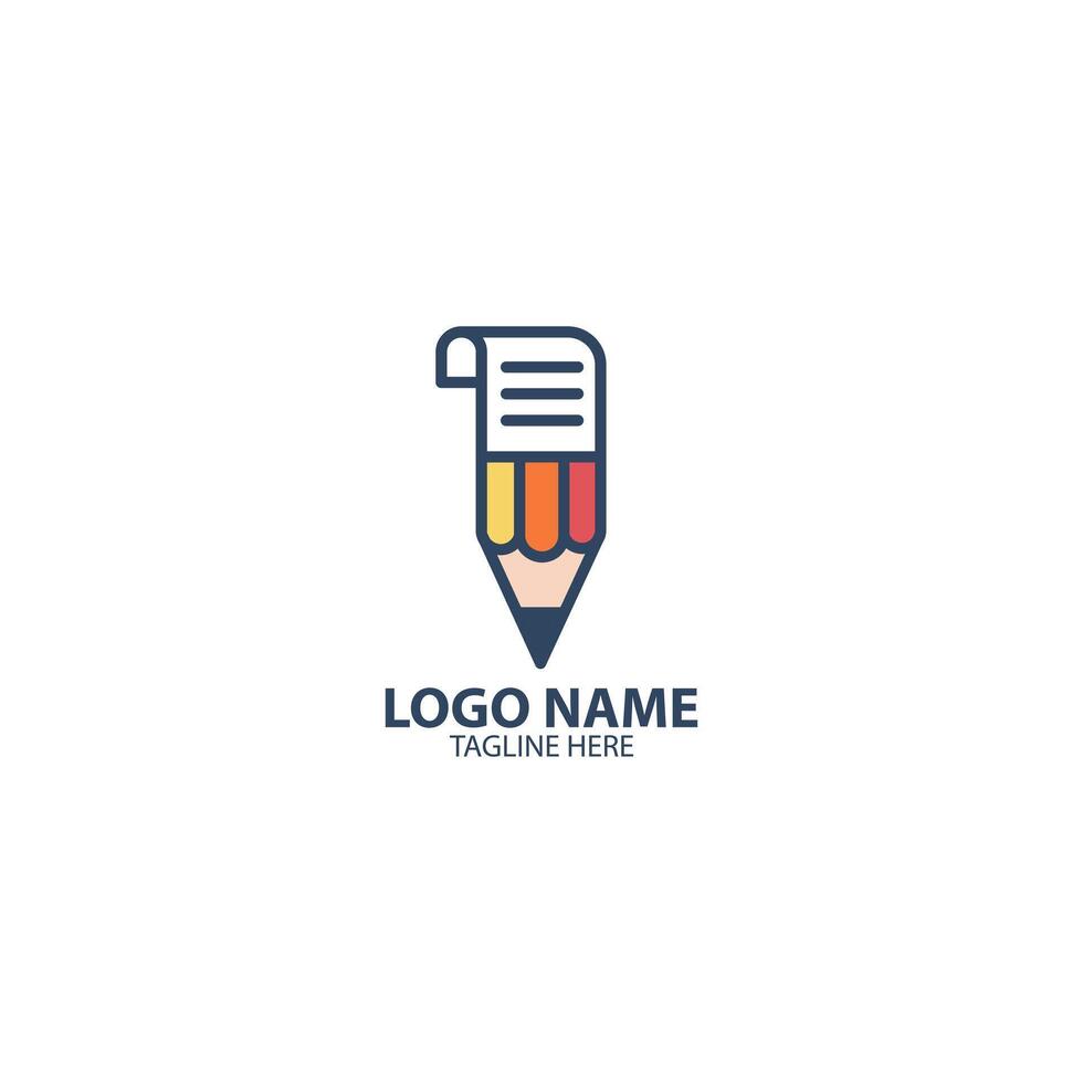 bill pencil logo design vector