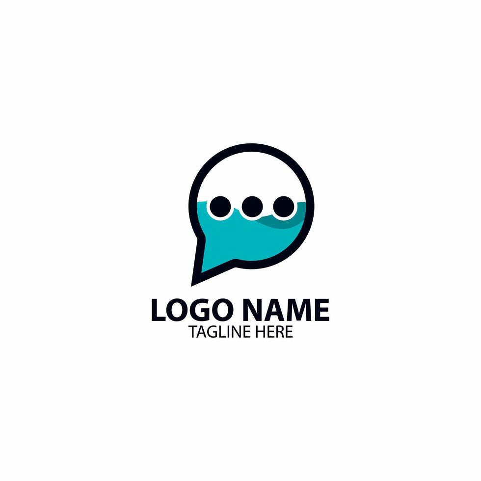 water chat logo design vector