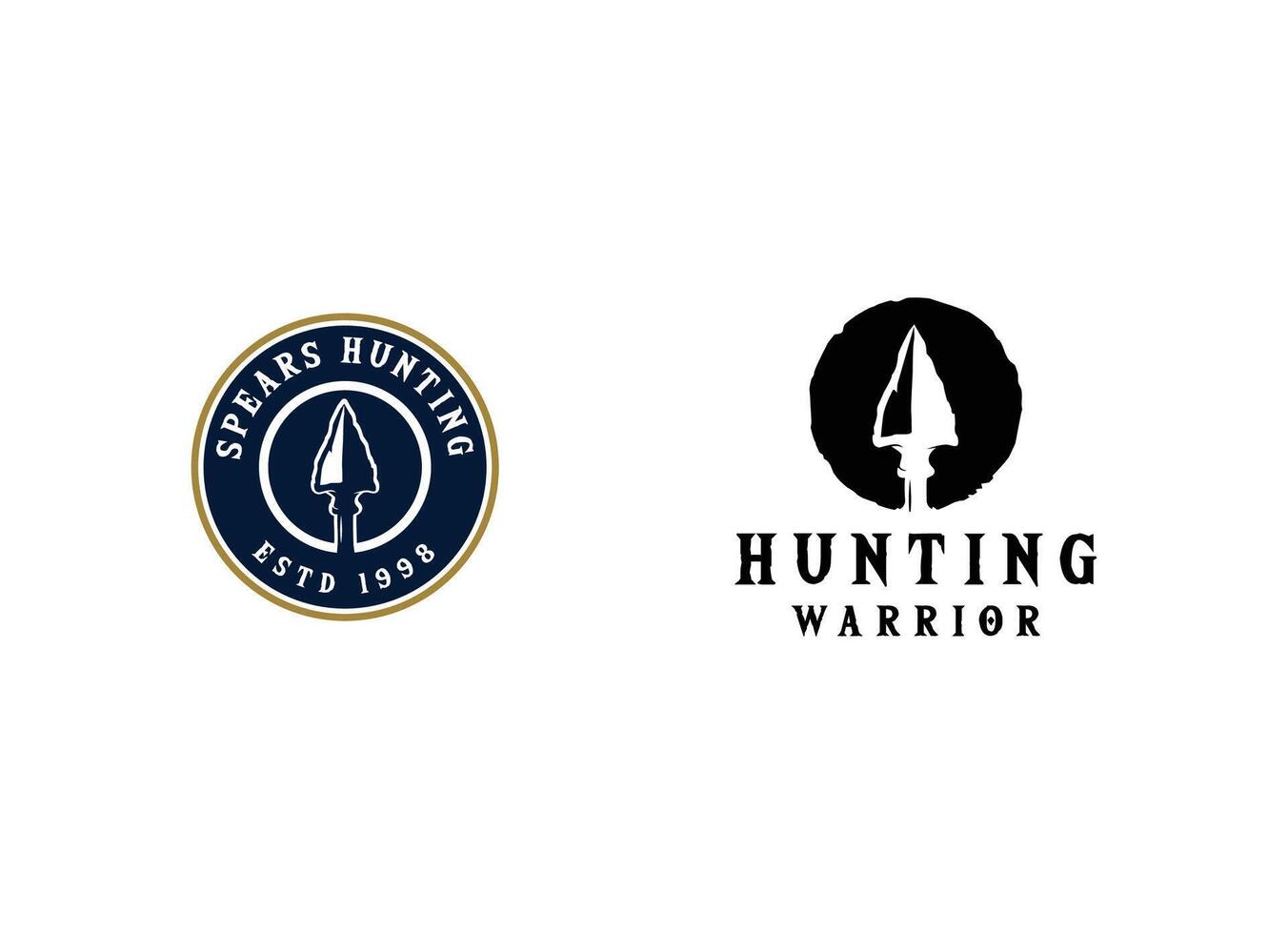 Spears logo design, spears arrowhead logo design vector