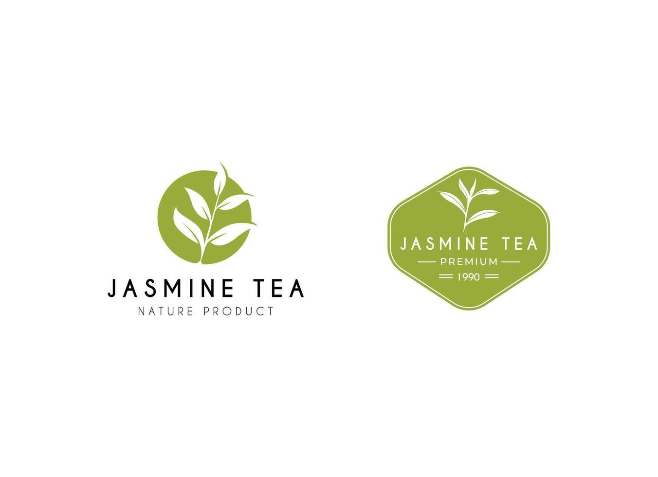 Tea leaf logo design template. Tea shop icon, tea store, packaging product logo illustration. vector