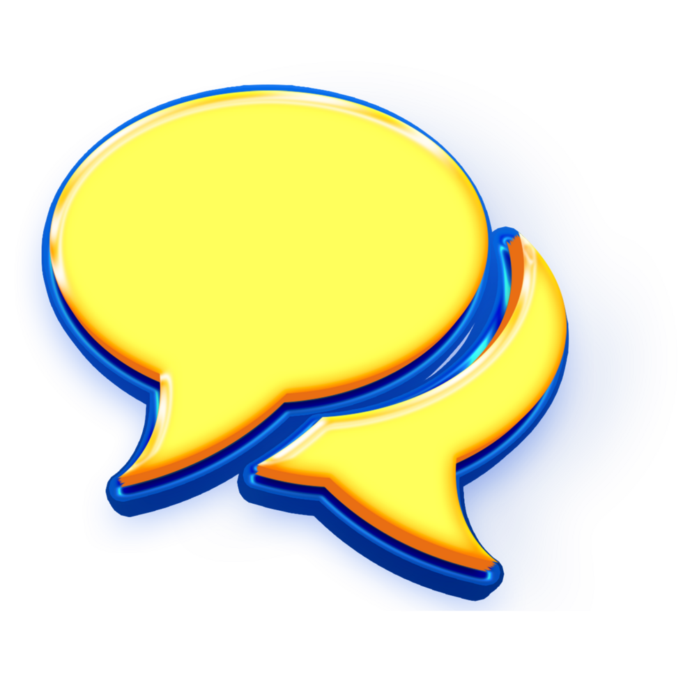 Yellow Chat Icon Speech Bubble talk symbol comic png