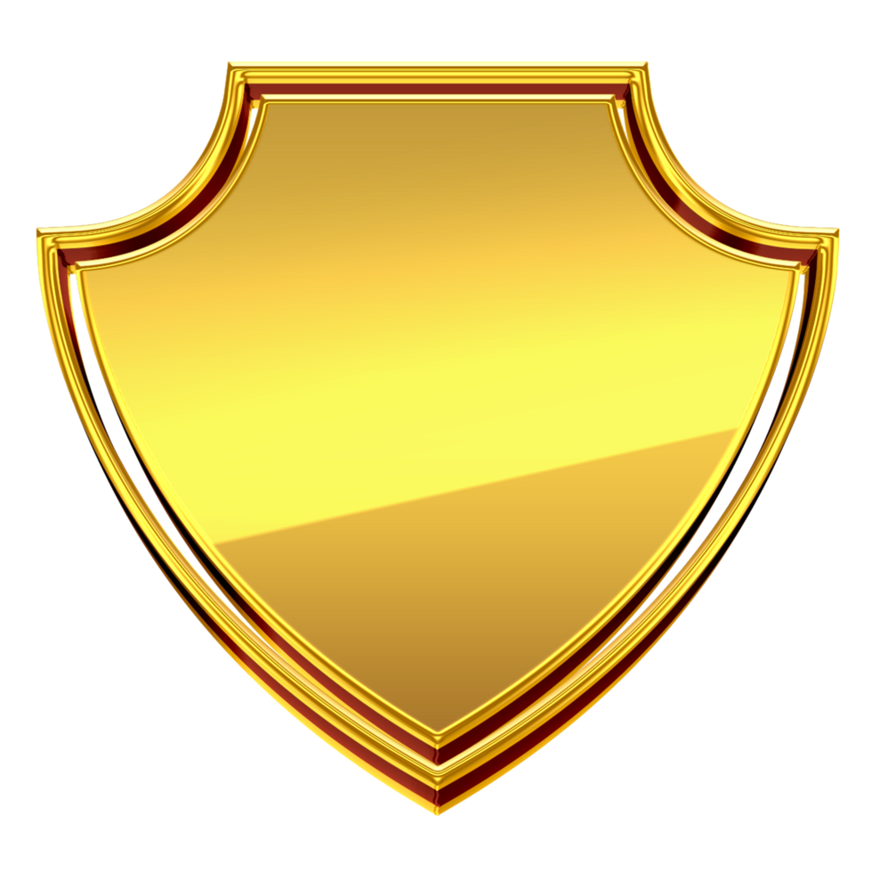 Golden Shield badge Security png