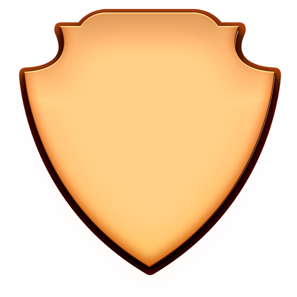 Brown shield badge png