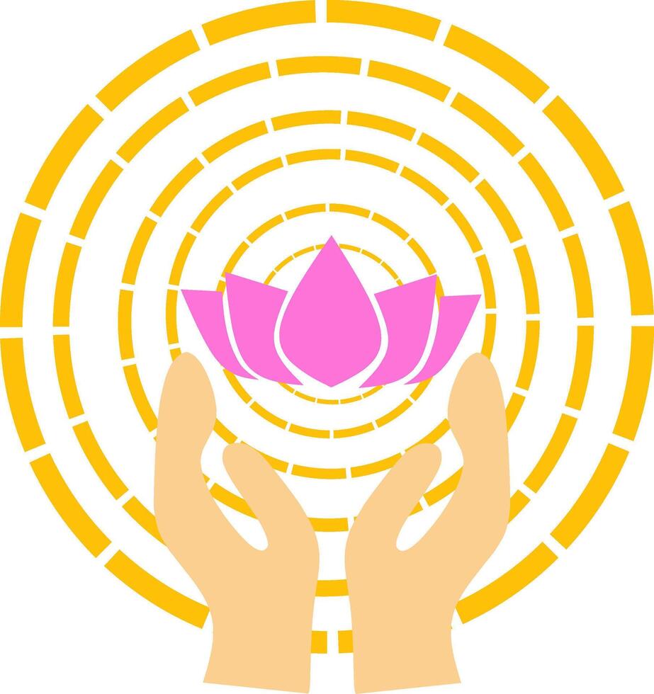 logo of two hands holding a lotus flower. suitable for a spa logo vector