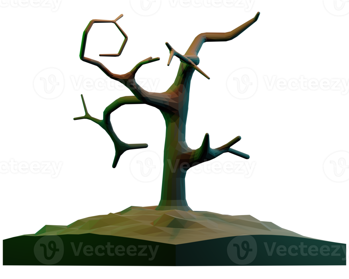 3D design of dry tree png