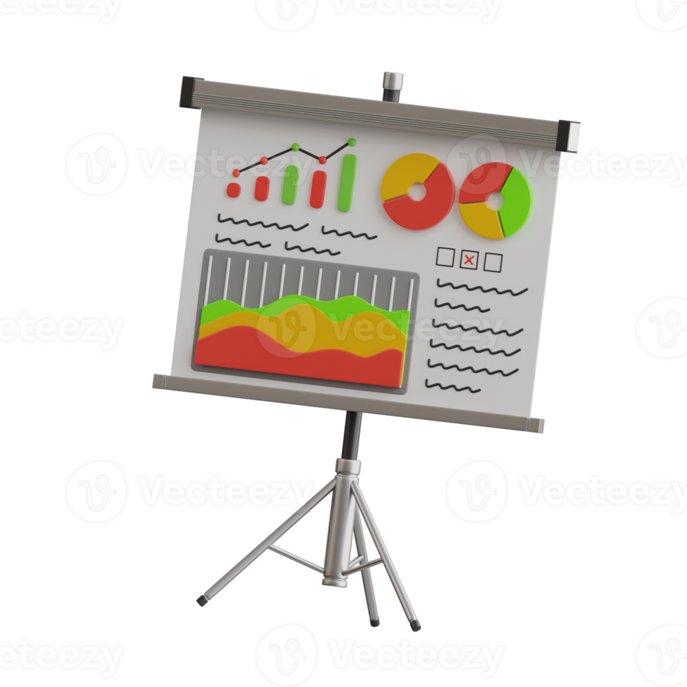 Presentation 3D Icon. Infographic Presentation 3D Icon png