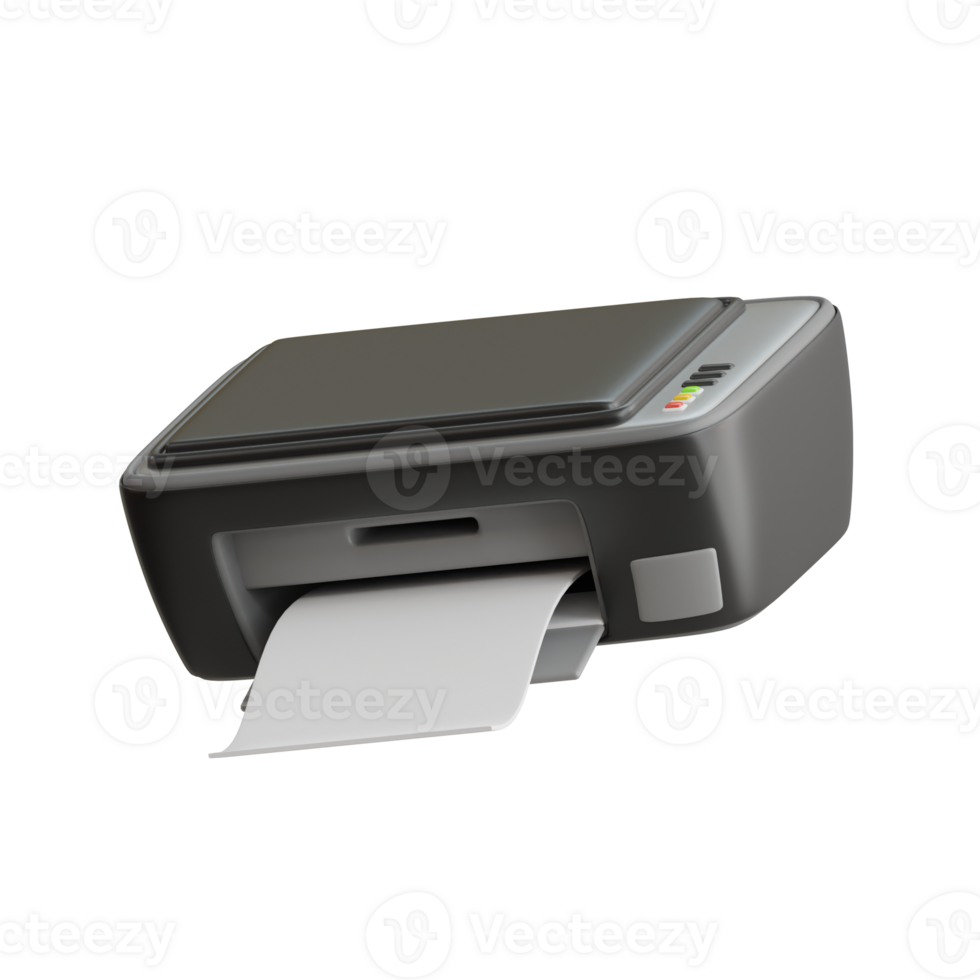 Printer 3D Icon. Paper Printer 3D Icon png