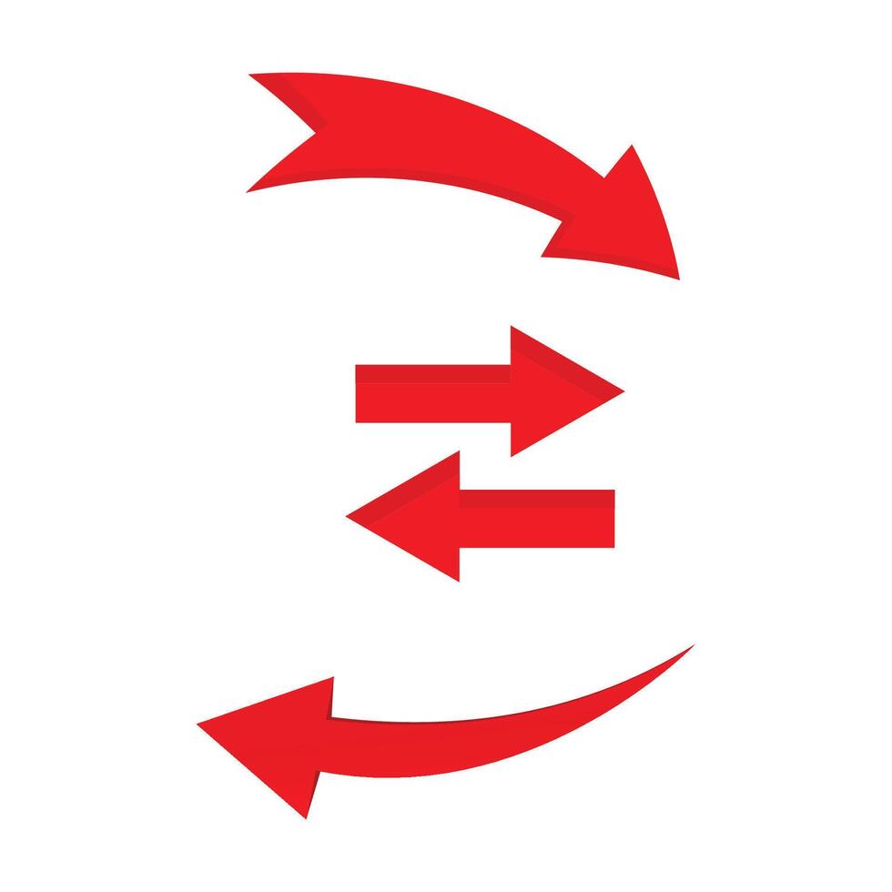 red color design arrow vector
