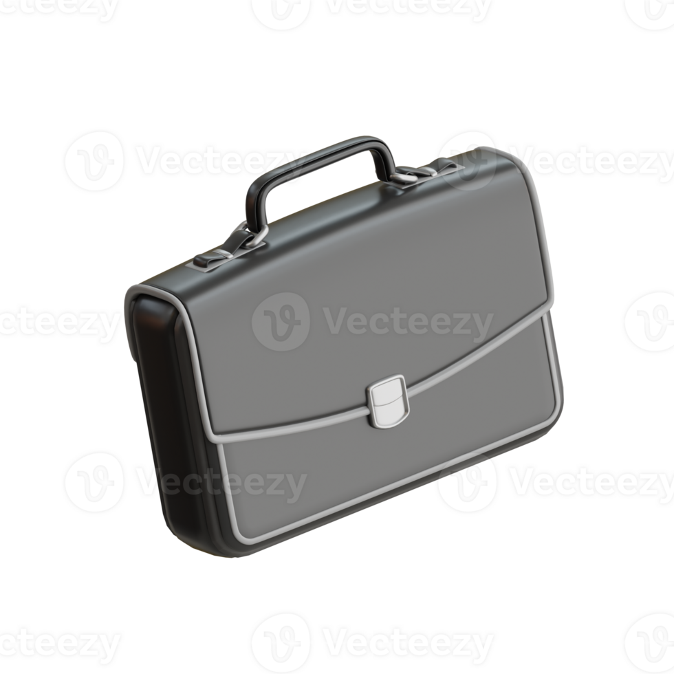 Briefcase 3D Icon. Businessman briefcase 3d icon png