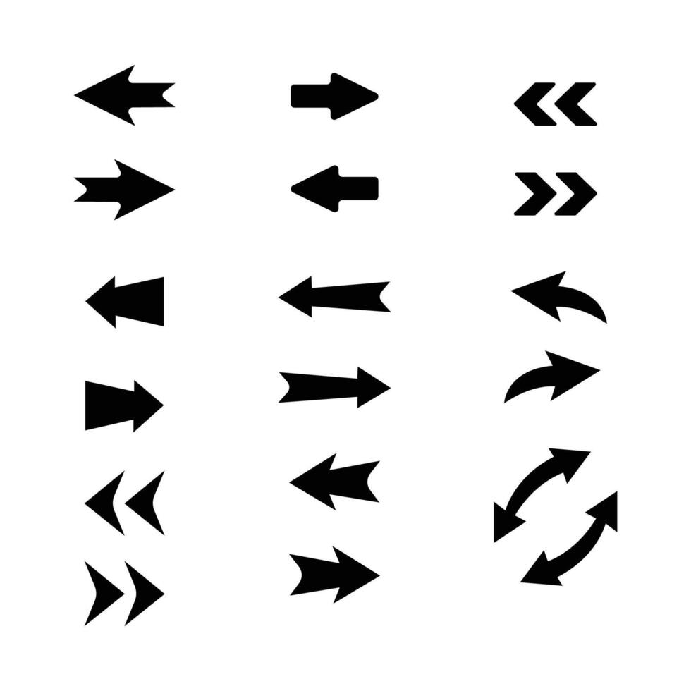 Flat arrow collection vector