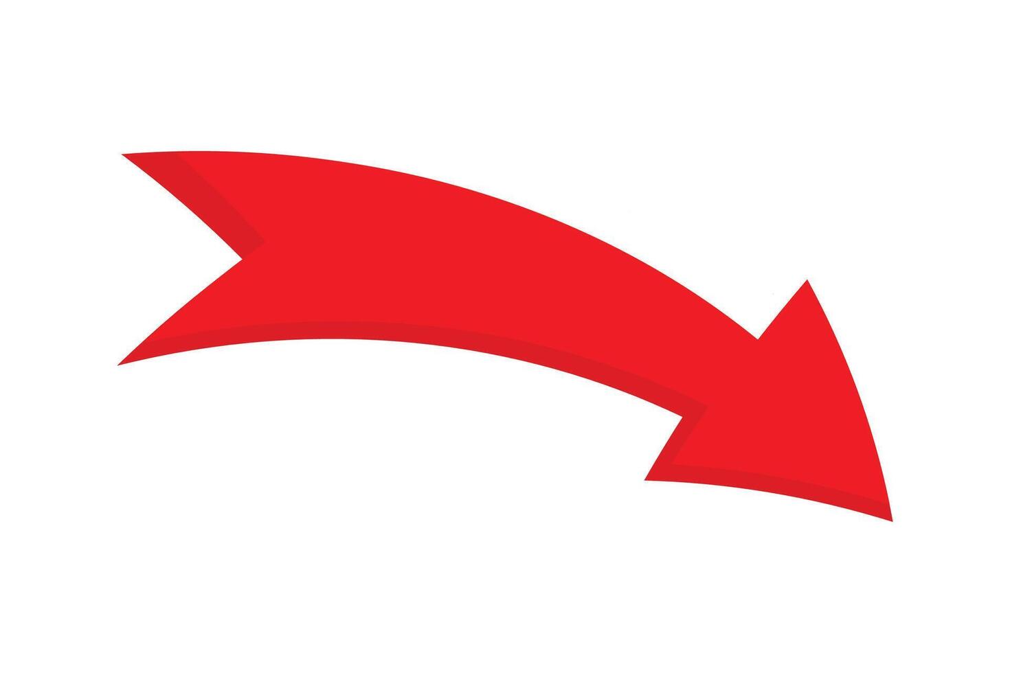 arrow design red color vector
