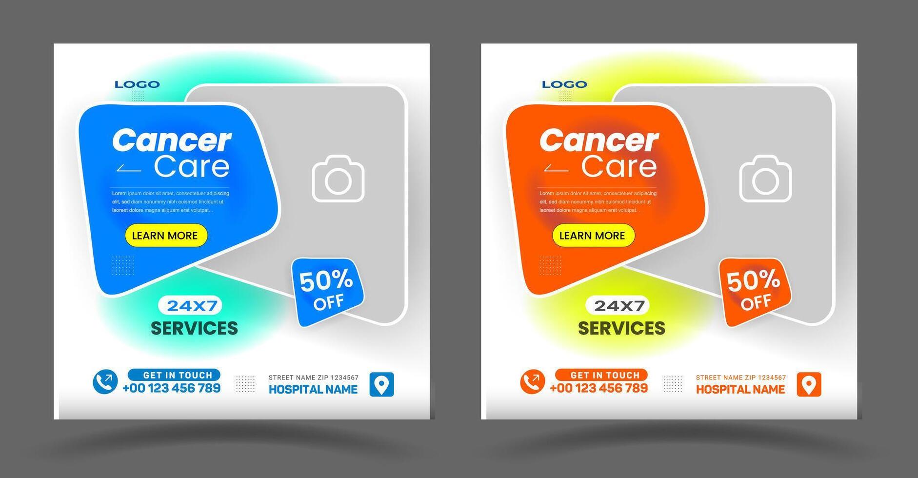 Medical healthcare social media post template, Suitable for social media banners vector