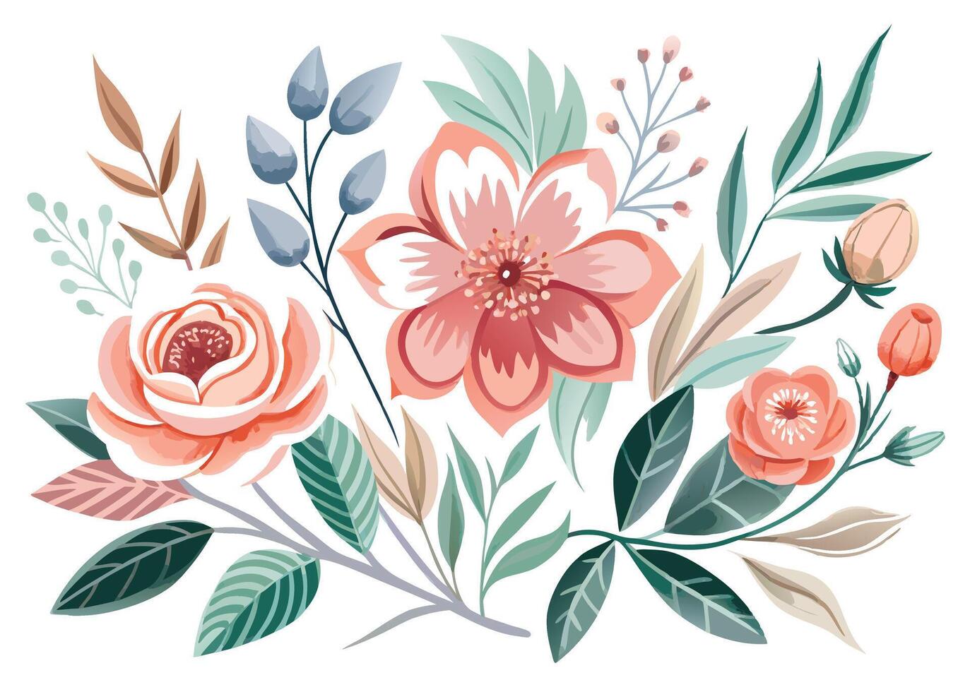 illustration of floral bouquet vector