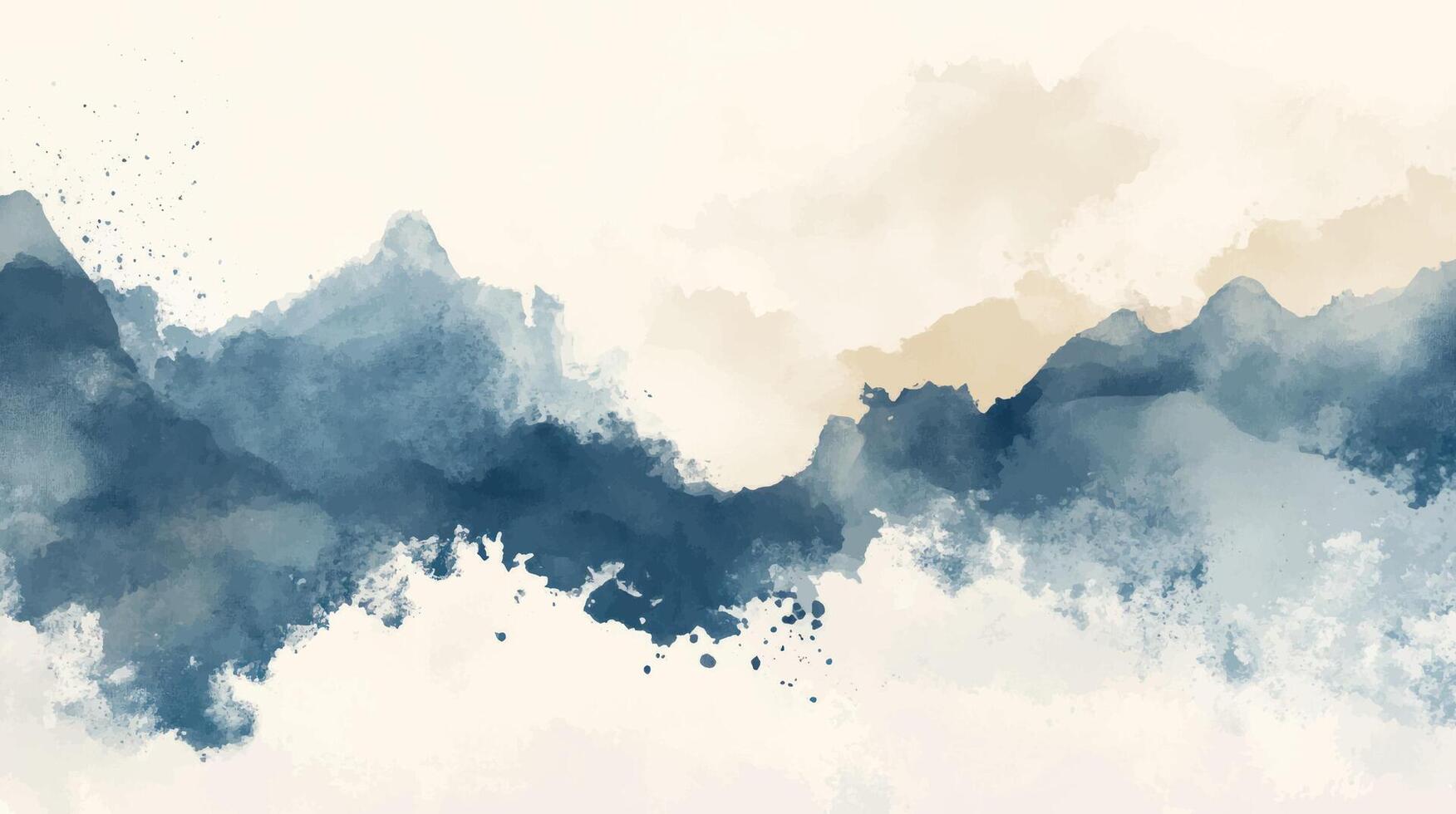 watercolor background with abstract brushed ink texture in horizontal orientation. Hand drawn texture. Brush stroked painting pastel color watercolour vector
