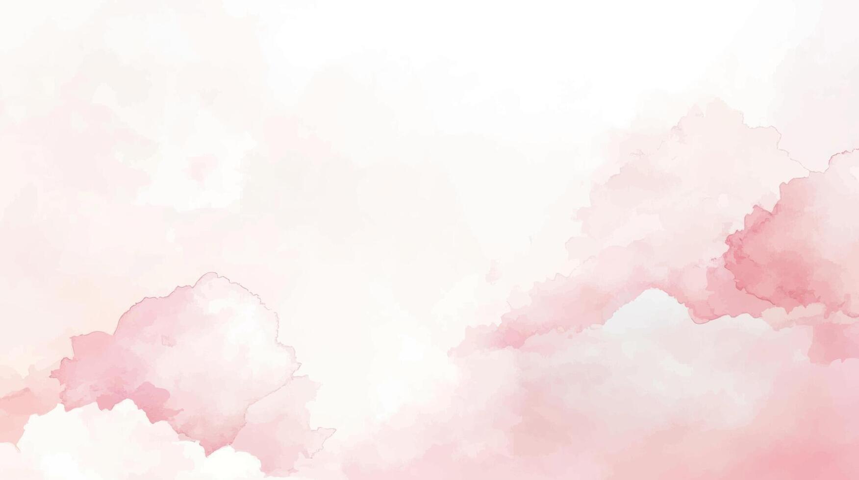 watercolor background with abstract brushed pink texture in horizontal orientation. Hand drawn texture. Brush stroked painting pastel color watercolour vector