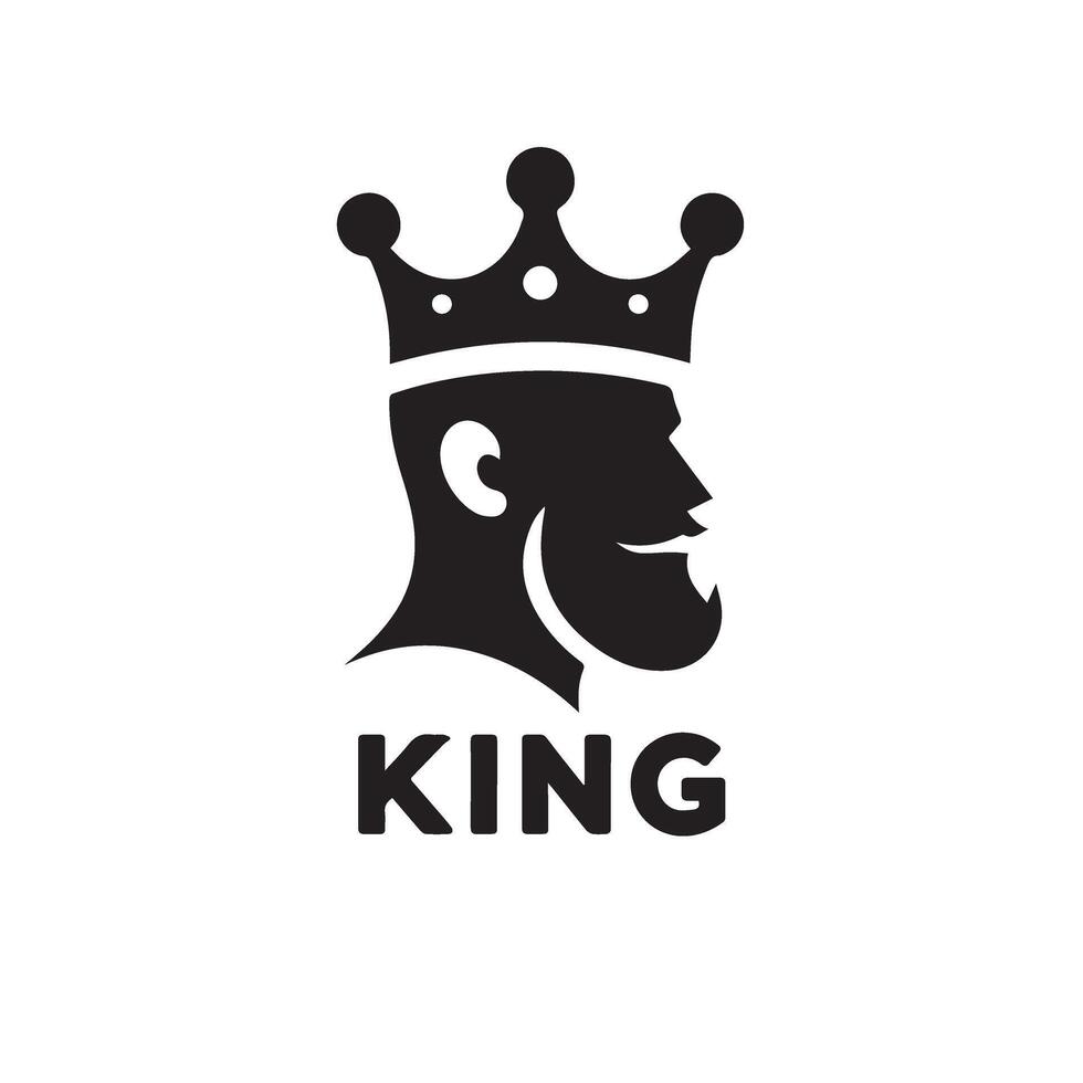 King silhouette. Elegant style king silhouette. King logo. vector