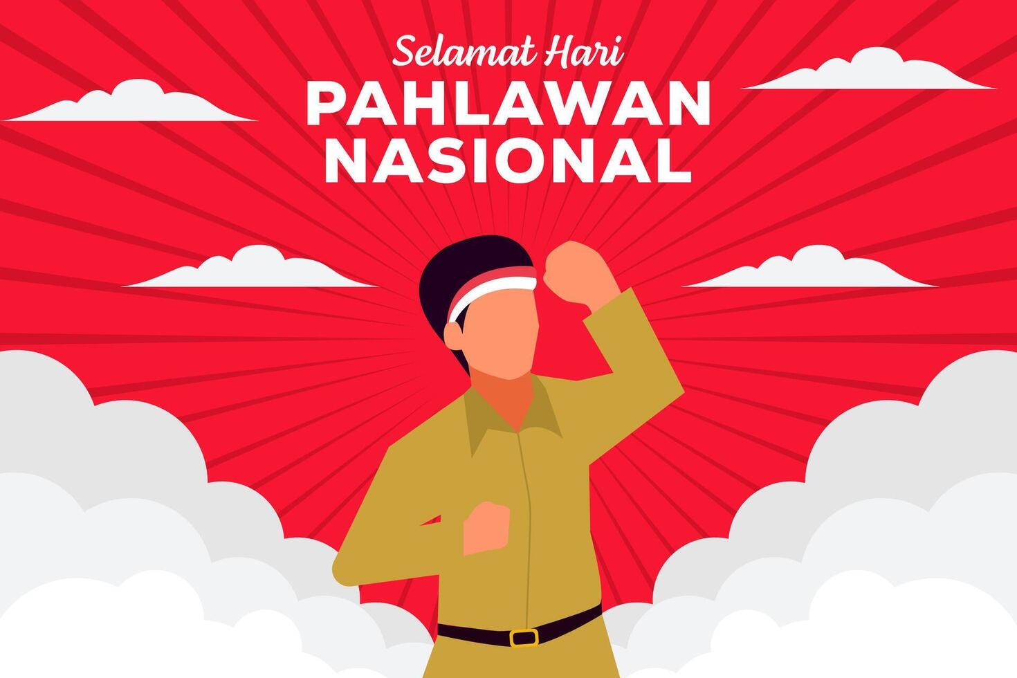 Hari Pahlawan Nasional background illustration design vector