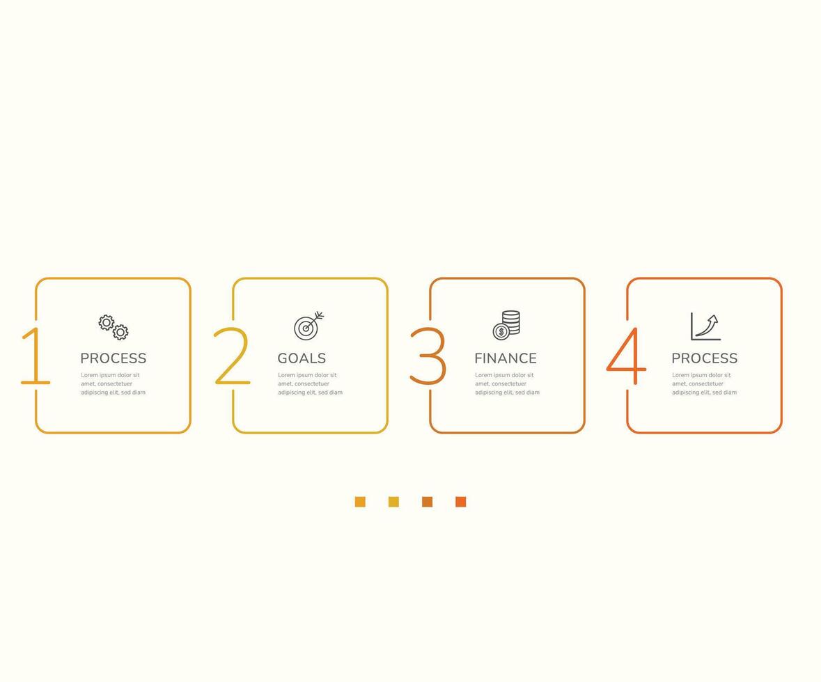 Modern Business Infographic template. Infographic design with icons and 4 options or steps. Thin line . Infographics business concept. low charts, presentations, banners, printed materials vector