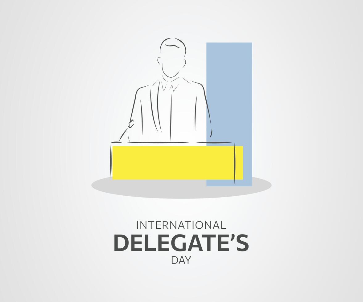 International Delegates Day Pro Design vector