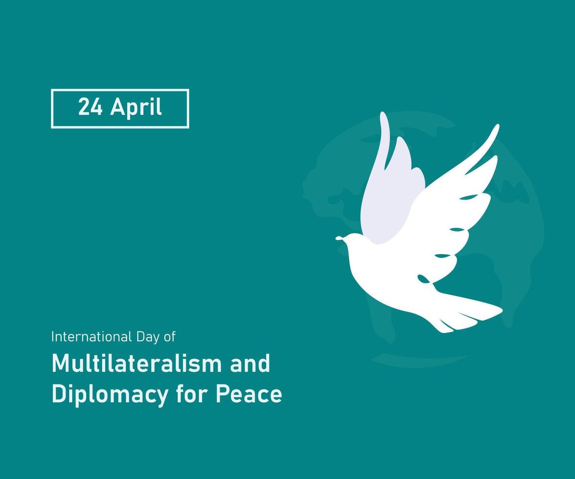 International Day of Multilateralism and Diplomacy for Peace pro banner design vector