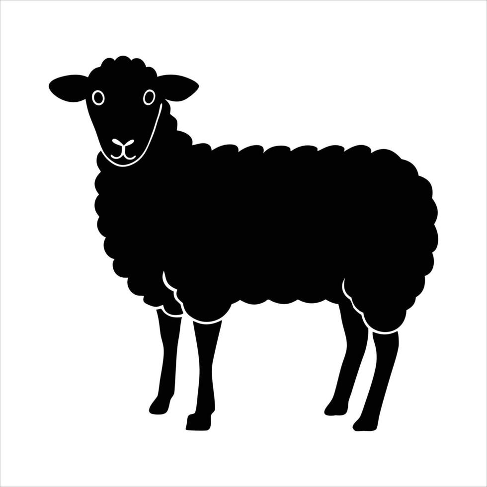 Domestic cattle side view whole body sheep lamb vector