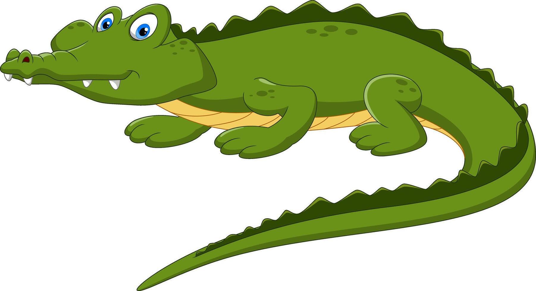 Crocodile cartoon isolated on white background vector