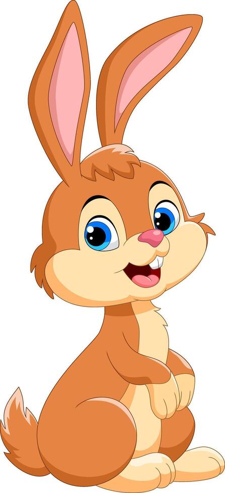 Cute little bunny cartoon vector