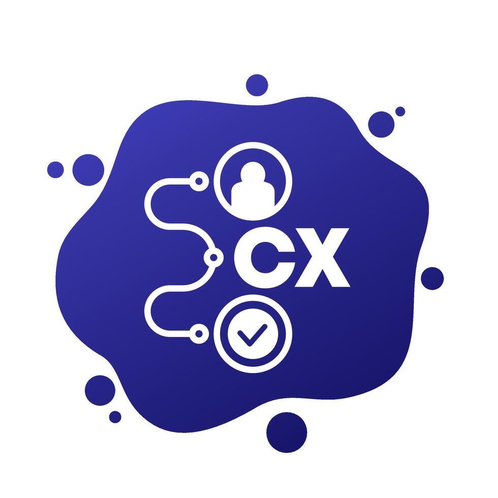 CX, Customer experience icon vector