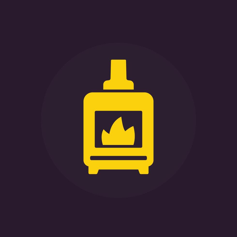 pellet stove icon, pictogram vector