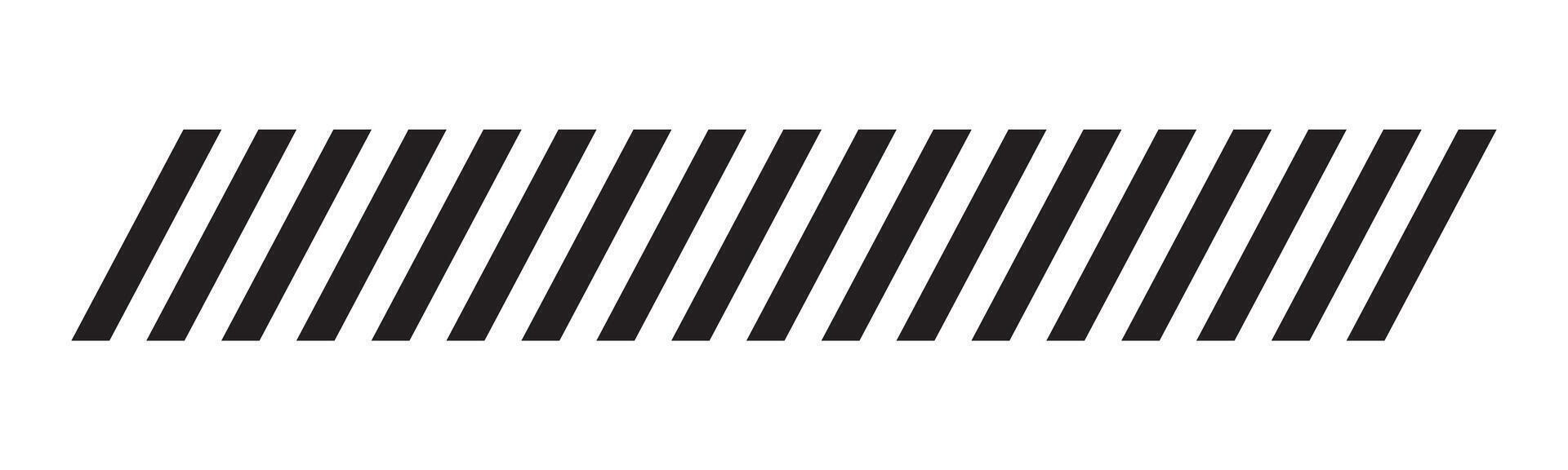 Slash line border, diagonal lines. Divider strip Tilt strip geometric abstract border. Diagonal grid. Geometric dashed tape vector