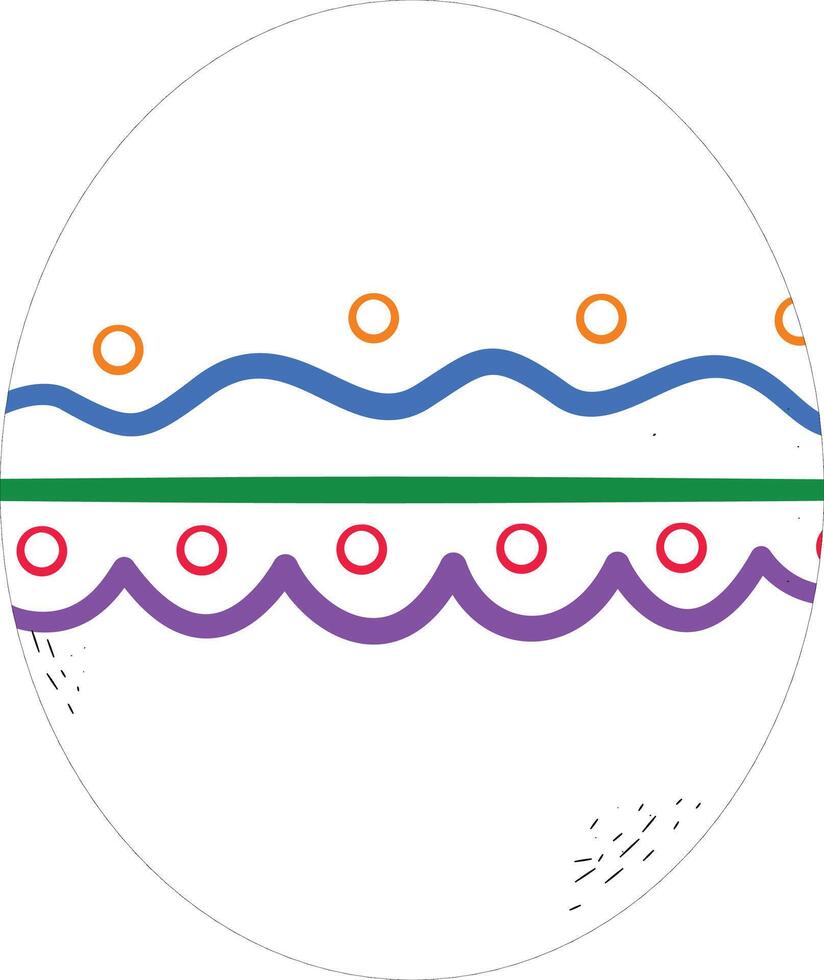 white easter egg vector