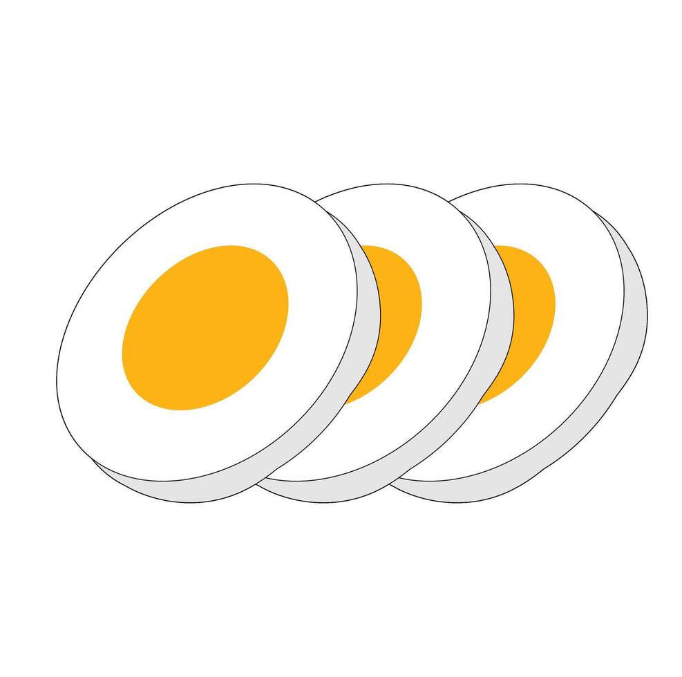 chopped boiled egg vector