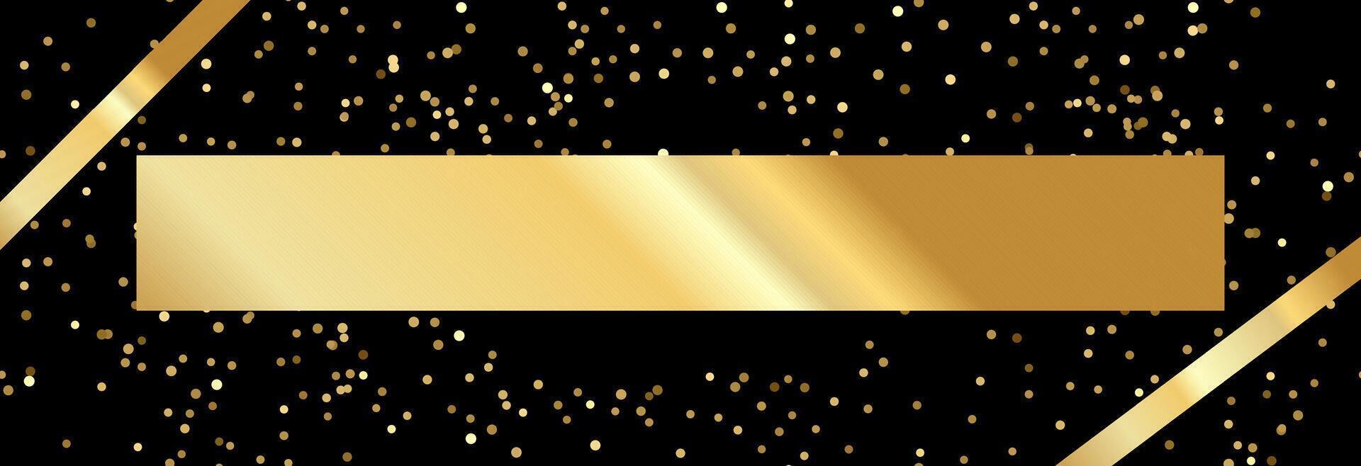 Gold banner for the day of discounts. vector