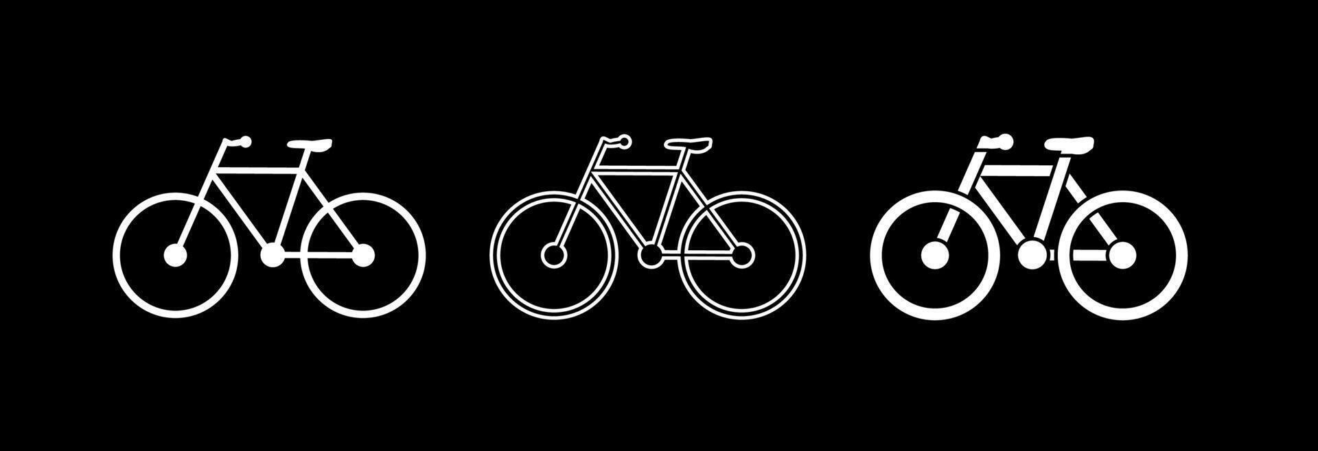 A set of bicycle icons. vector