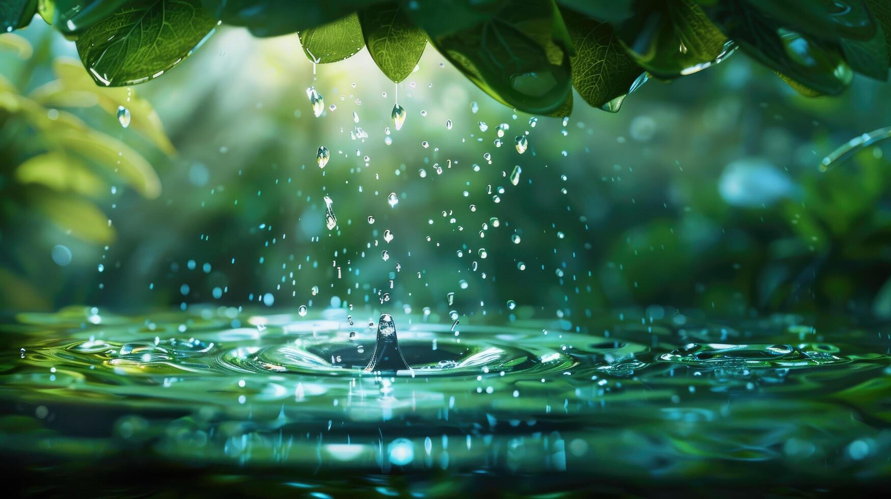 Watter drop in nature photo