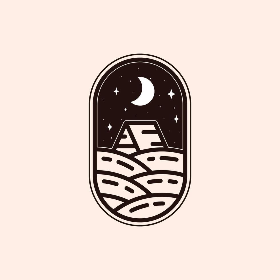 Cottage Simple Line Art Logo Illustration Design, Resort Minimalist Logo vector