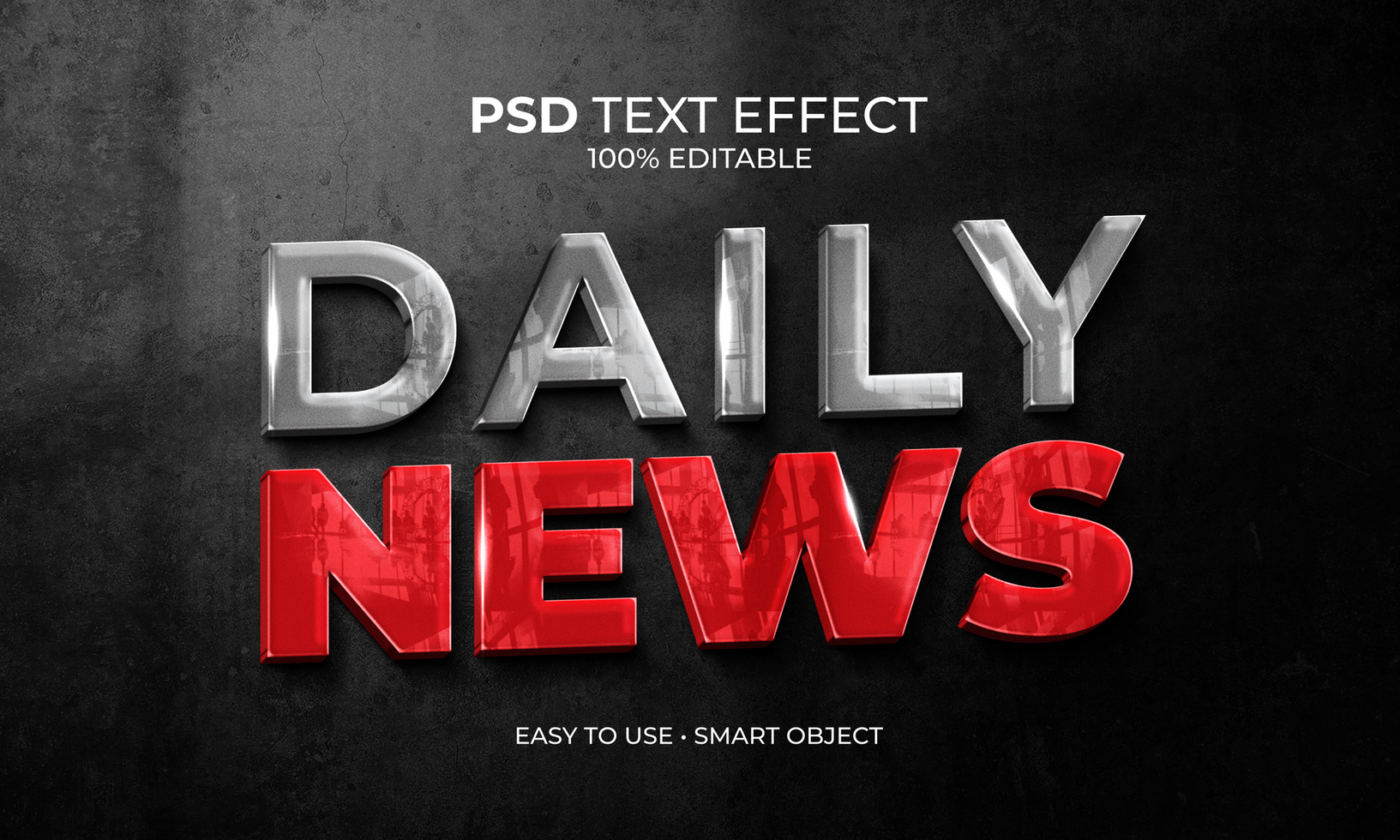 DAILY NEWS SIGN LOGO MOCKUP TEXT EFFECT psd