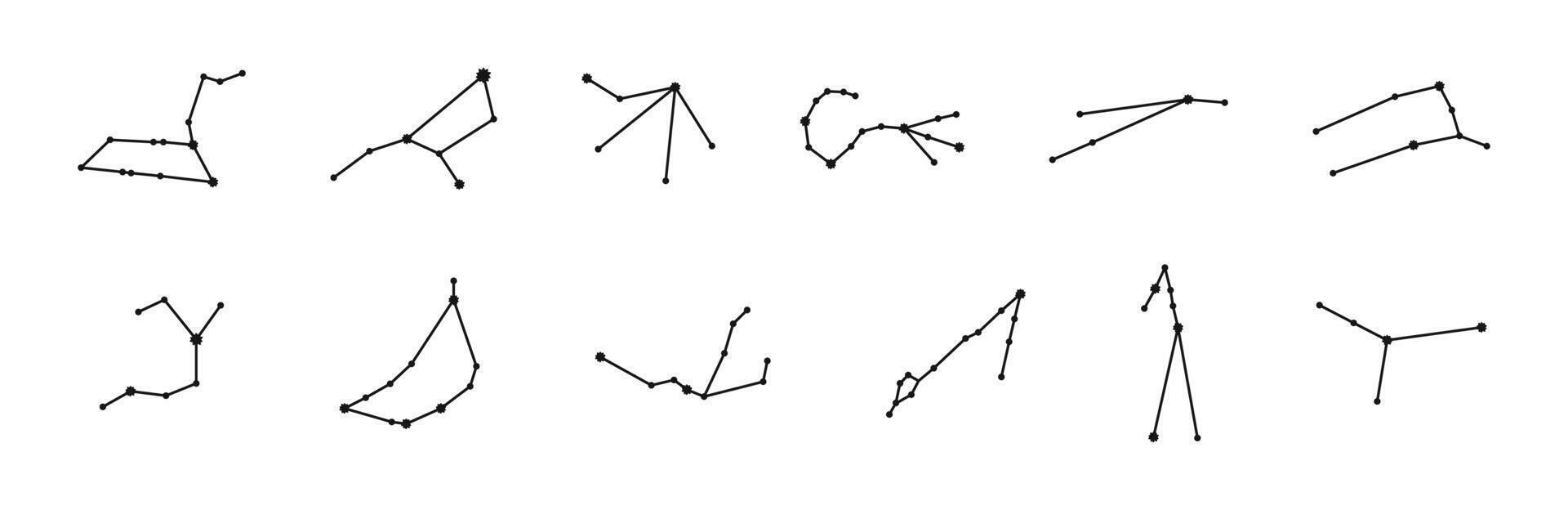 Constellation icon. Star map symbol vector