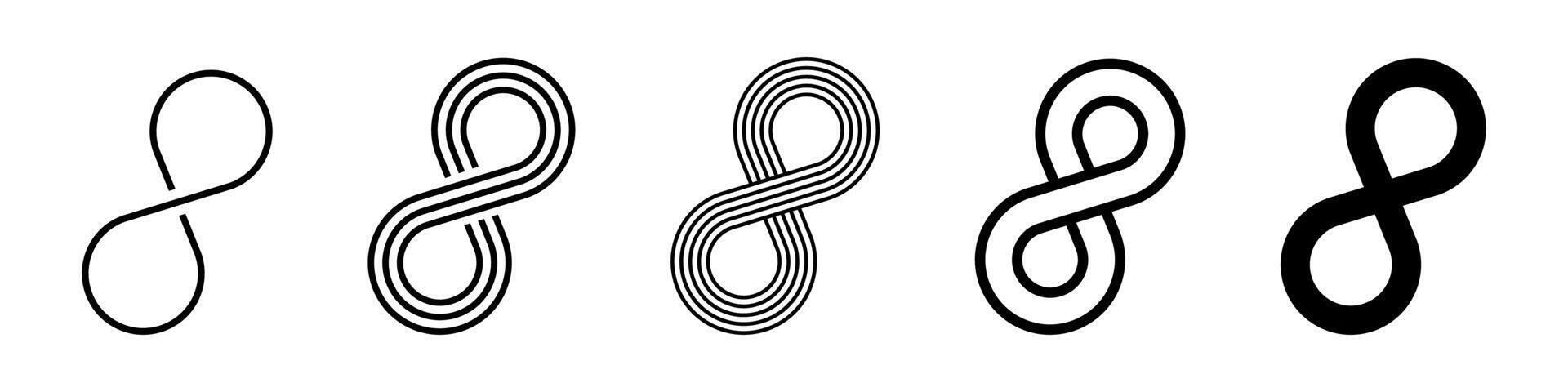 Infinity icon. Endless loop symbol vector