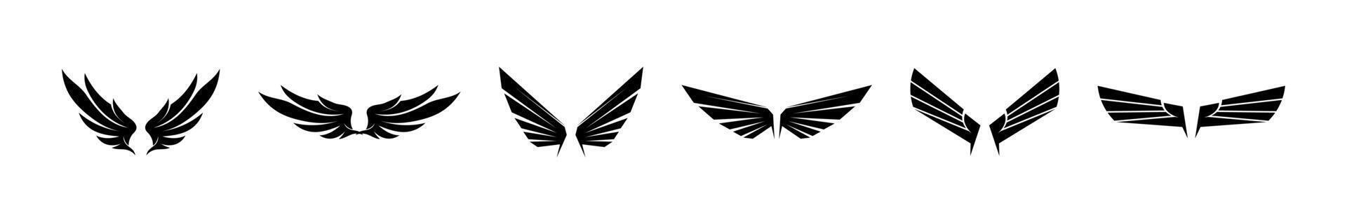 Wings icon. Flight logo vector
