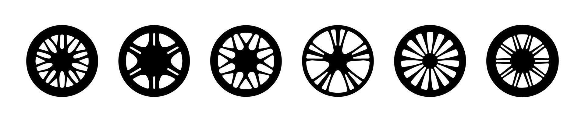 Car wheel icon. Automotive part symbol vector