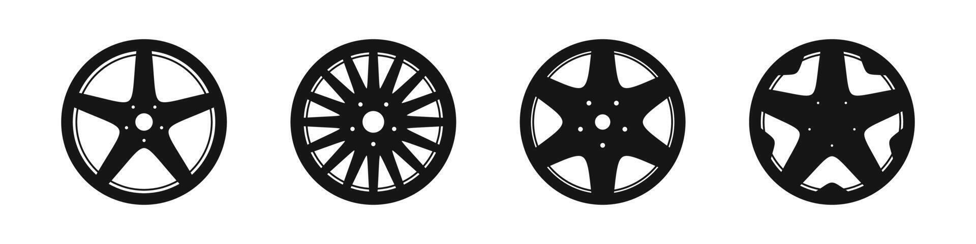 Car wheel icon. Automotive part symbol vector