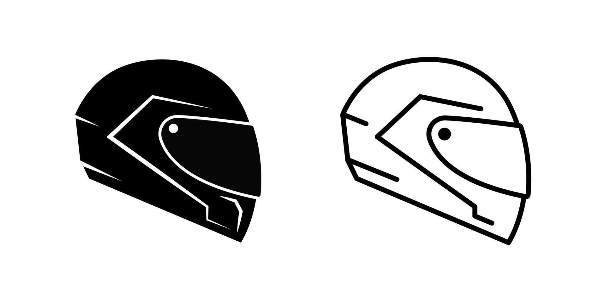 Motor helmet icon. Safety gear symbol vector