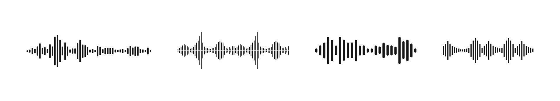 Audio waves icon. Voice message and sound representation vector