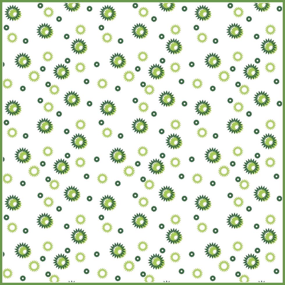 green pattern of creative serrated circle with different size vector