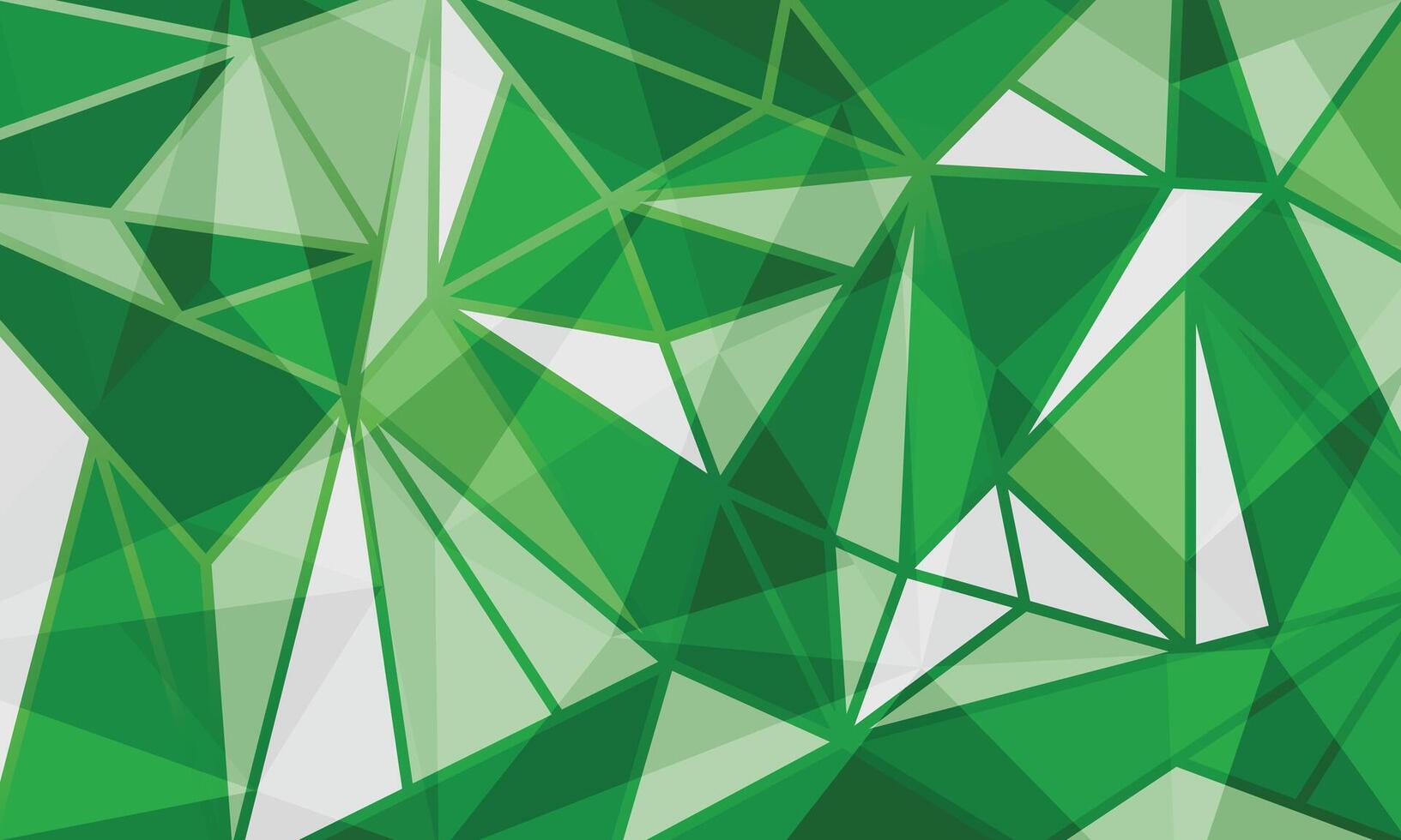 Abstract green gradient low poly triangle pattern background vector