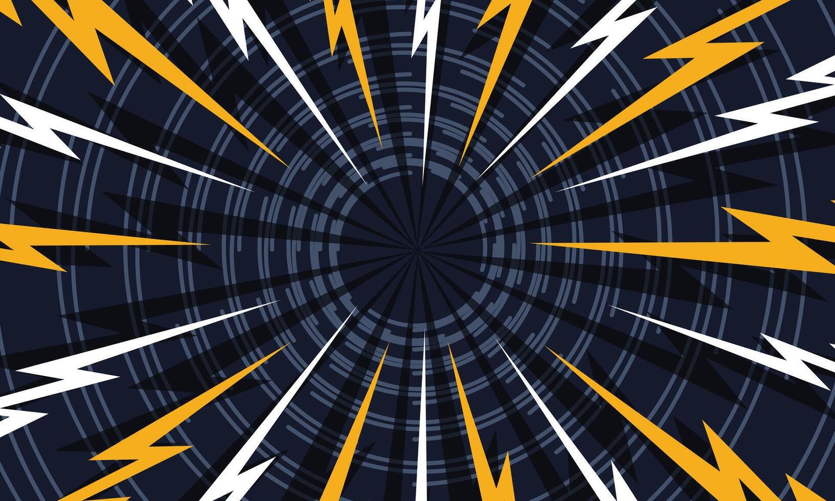 Abstract lightning radial vortex lines background vector