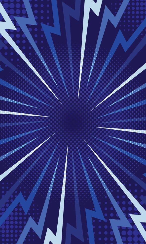Abstract blue radial stripes wallpaper vector