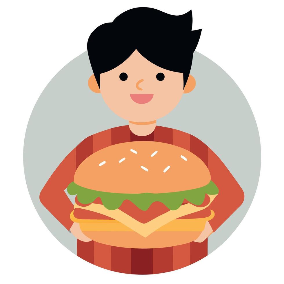 A close-up of a person holding a hamburger with bacon. cheese. and lettuce vector